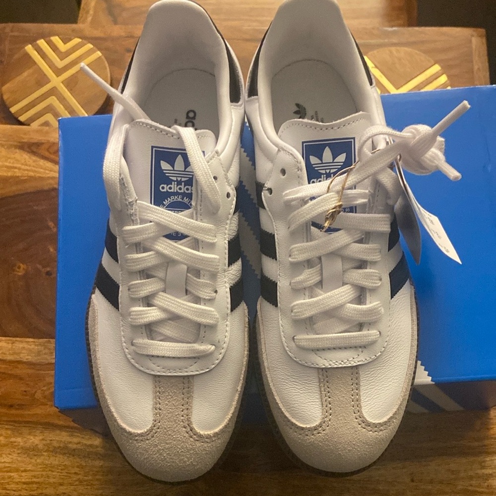 Women’s Adidas Samba’s classic White and Black Sneakers